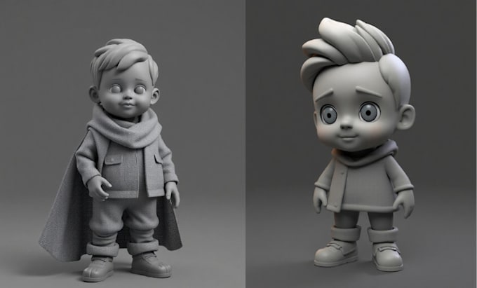 Gig Preview - Sculpt 3d action figure, 3d character model, 3d model, 3d toy, for 3d printing