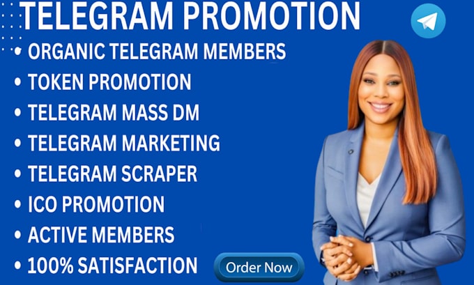 Gig Preview - Promote your telegram with real and active crypto subscriber, telegram marketing