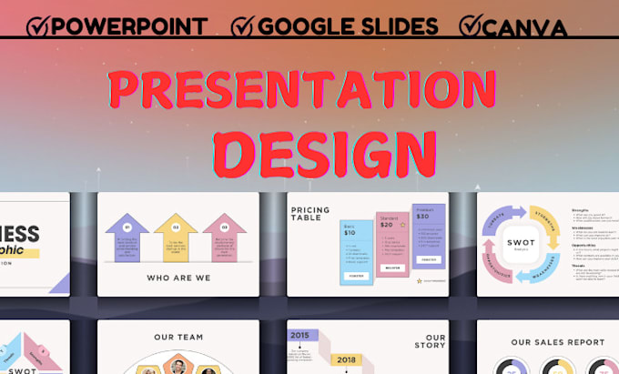 Gig Preview - Design powerpoint presentation design with google slide canva tools