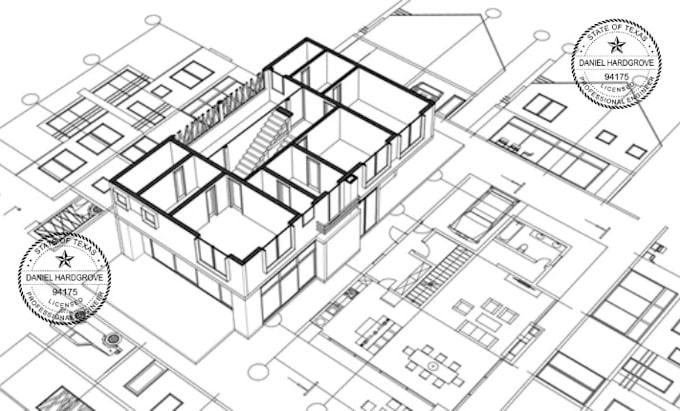 Gig Preview - Do architecture drawing utah stamp georgia stamp texas stamp for city permit