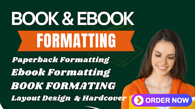 Gig Preview - Do book formatting layout design ebook writer book cover design ebook writing