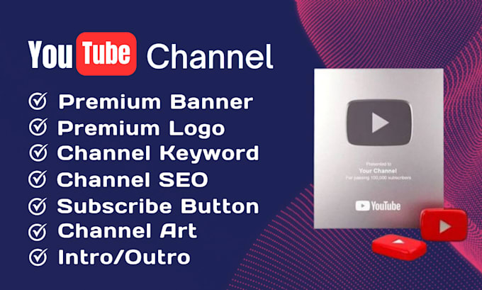 Gig Preview - Create a youtube channel with logo, SEO, intro, outro