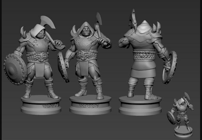 Gig Preview - Sculpt you 3d large,small scale board game tabletop rpg miniatures,3d figurine