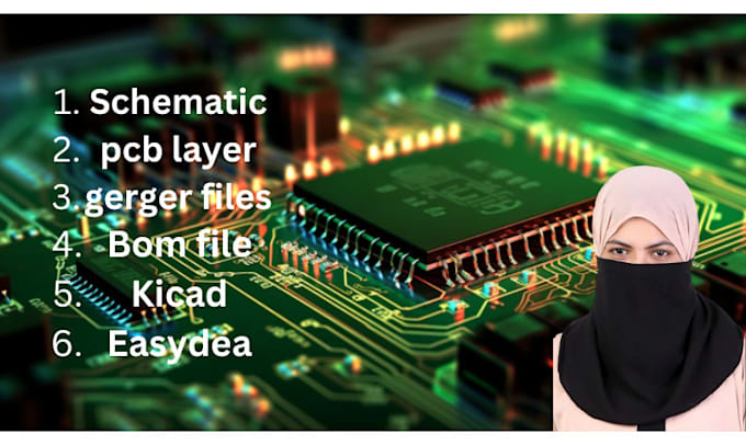 Gig Preview - Implement circuit schematic gerber and pcb in easyeda kicad and proteus