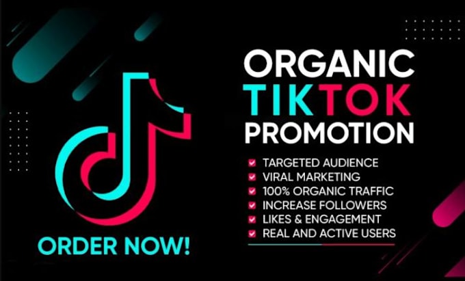 Gig Preview - Do organic tiktok promotion for organic followers with real engagements growth