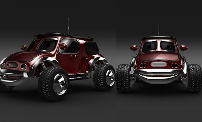 Gig Preview - Do 3d realistic car modeling 3d car rendering 3d military vehicle design blender