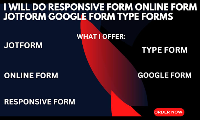 Gig Preview - Do responsive online form jotform  googleform typeform