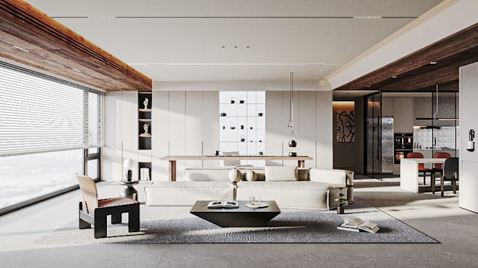 Bestseller - 3d modern living room design,interior and exterior render,lounge room,site plans