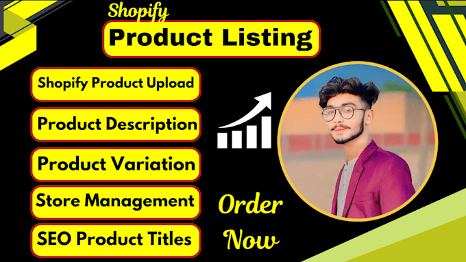 Gig Preview - Do shopify product listing and product upload to your shopify store