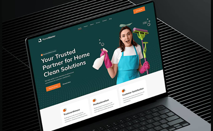 Gig Preview - Design cleaning service website with wordpress,  bookingkoala, booking koala