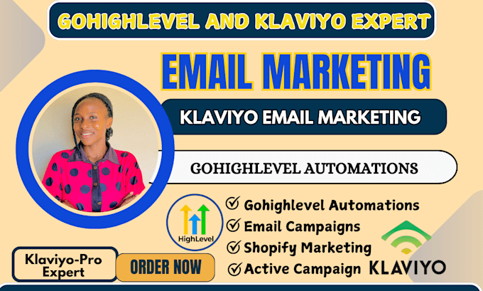 Gig Preview - Setup gohighlevel automation klaviyo email marketing activecampaign landing page