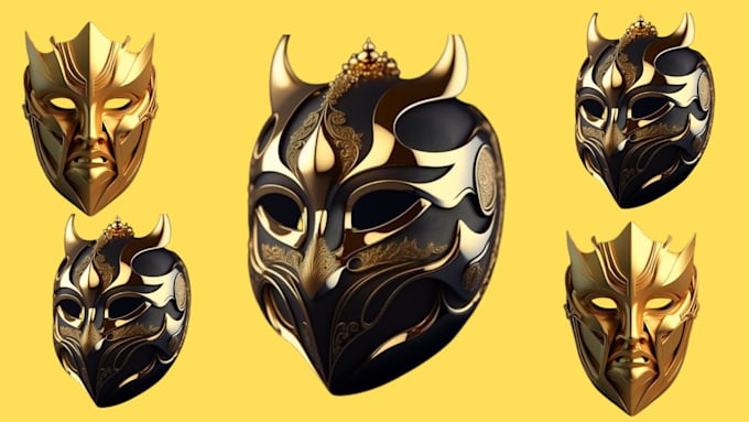 Gig Preview - 3d  design model of mask 3d helmet peparuka model for cosplay