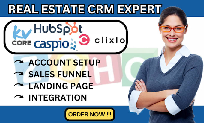 Gig Preview - Setup caspio clixlo crm kv core hubspot zoho crm workflow integration automation