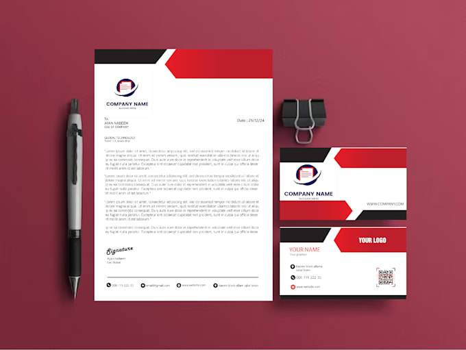 Gig Preview - Do letterhead,business cards and resume