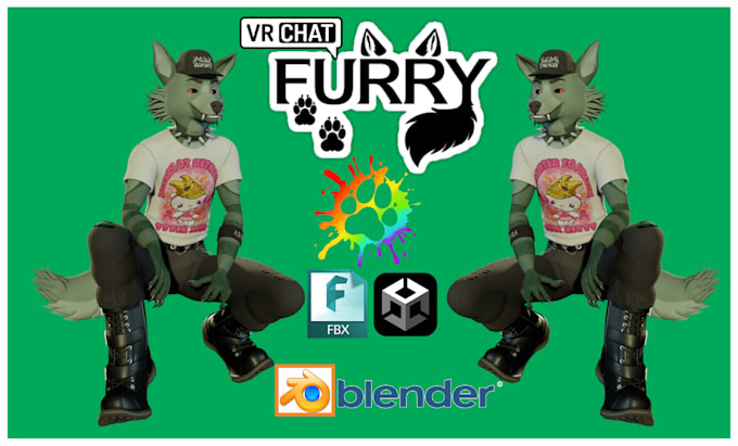 Gig Preview - Create a custom 3d nsfw furry avatar for pc and quest