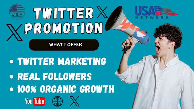 Gig Preview - Do organic twitter promotion  x marketing to grow  followers  UK USA promotion