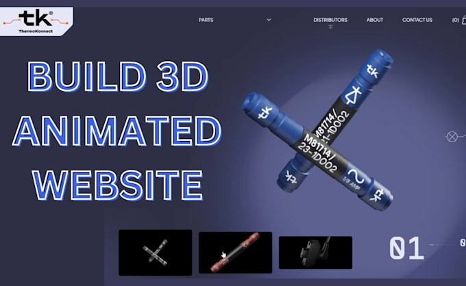 Gig Preview - Create interactive 3d animated website parallax scrolling animation with react