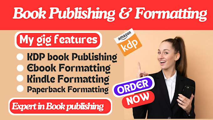 Gig Preview - Do kindle book formatting for amazon KDP, KDP ebook design paperback formatting