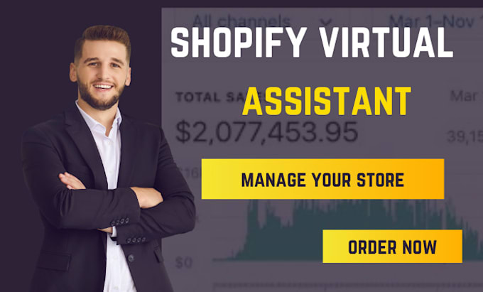 Gig Preview - Be your shopify virtual assistant and shopify store manager for shopify website