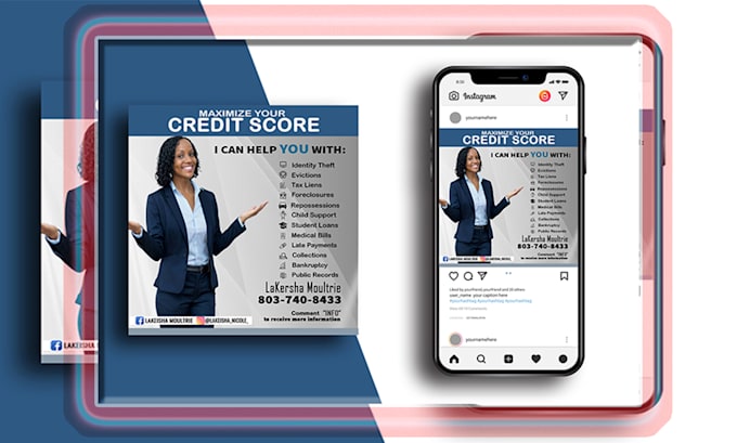 Gig Preview - Design a professional credit score flyer for your business