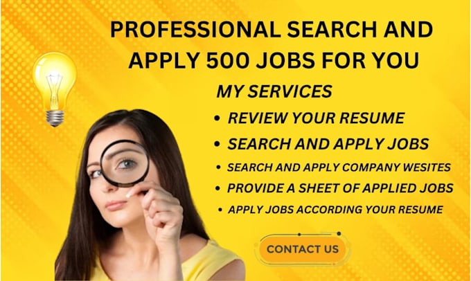 Gig Preview - Search and apply 500 jobs for you