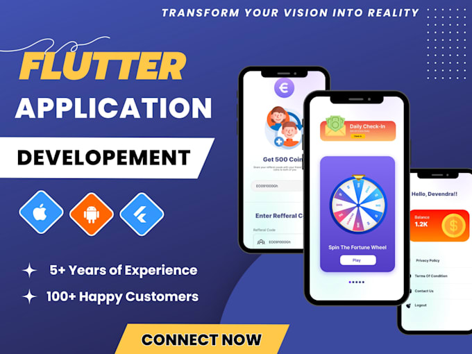 Bestseller - be your flutter flow mobile app developer,figma to flutter firebase, android ios