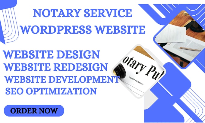 Gig Preview - Notary service wordpress website notary website notary wordpress website