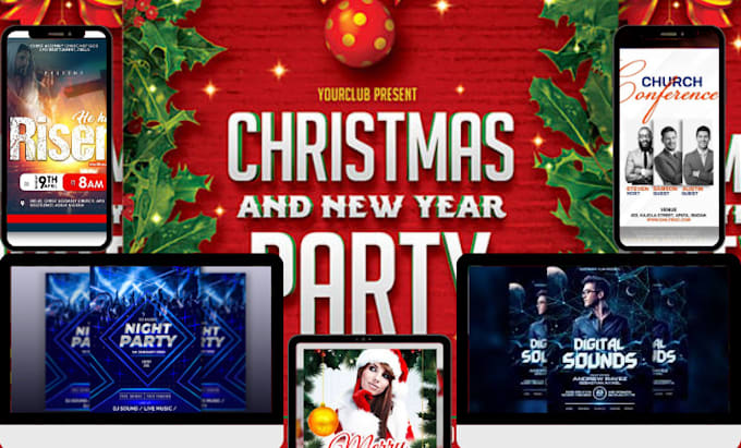 Gig Preview - Design christmas flyer for dj, event, club, birthday party, church flyer design