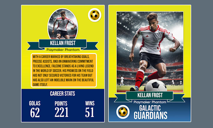 Gig Preview - Draw custom trading card game, sports card game card template with card box