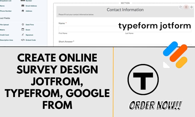 Gig Preview - Create online survey design jotform, typeform, google form and formstack