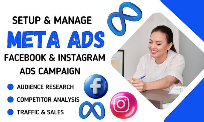 Gig Preview - Setup and manage meta ads campaign facebook ads instagram ads campaign