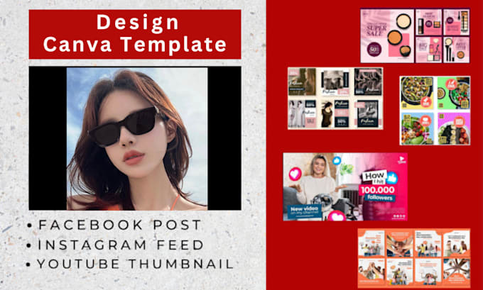 Gig Preview - Design canva template for social media post and instagram feed