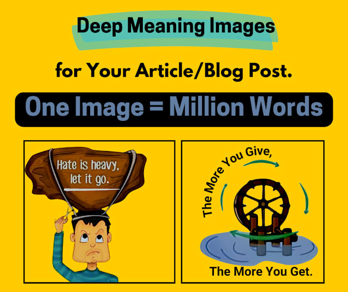 Gig Preview - Do deep meaning art and graphics design for your article blog post