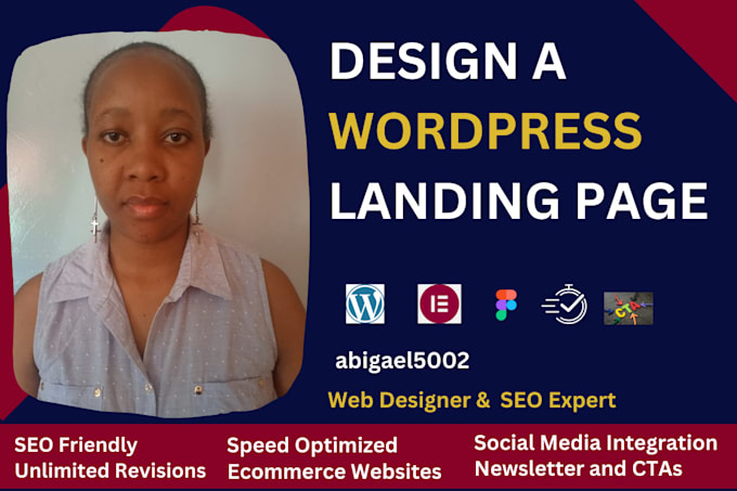 Gig Preview - Design modern wordpress landing page elementor landing