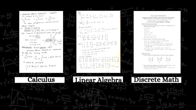 Gig Preview - Teach calculus, linear algebra, discrete math, differential equation mathematics