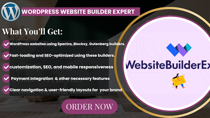 Gig Preview - Do spectra blocksy builder gutenberg builder oxygen builder wordpress website