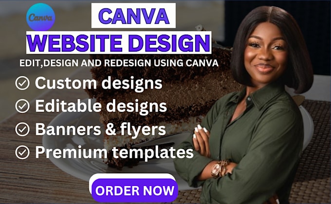 Gig Preview - Design canva website canva templates canva website design canva landing page