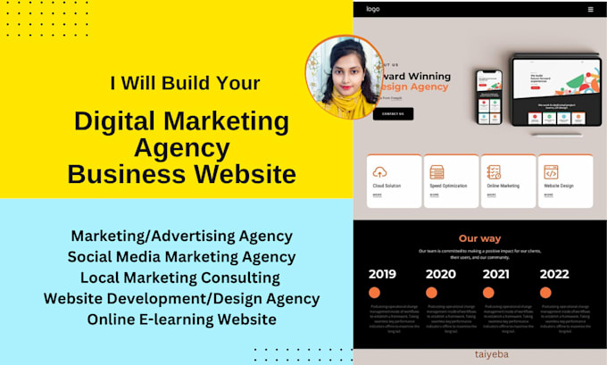 Gig Preview - Build digital marketing agency website or business wordpress website