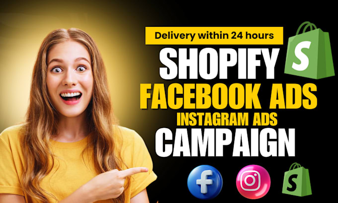 Gig Preview - Setup shopify facebook ads instagram ads campaign shopify ads campaign