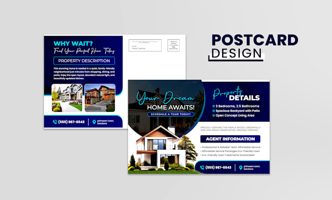 Gig Preview - Create professional direct mail eddm postcard design, business flyer