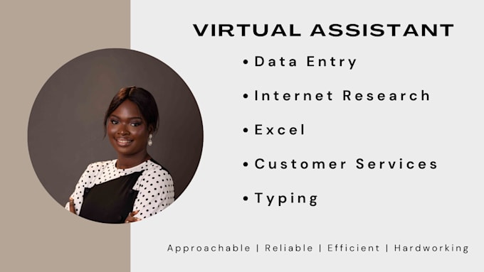 Gig Preview - Be your virtual assistant for data entry and web research