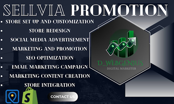 Gig Preview - Promote sellvia shop and complete ecommerce marketing