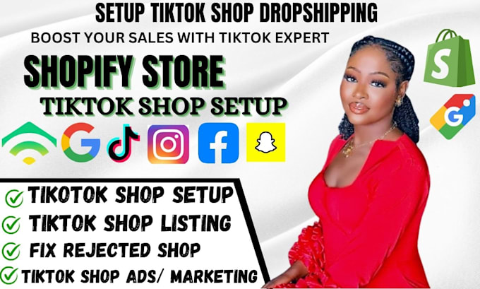 Gig Preview - Do tiktok shop ads for shopify dropshipping ecommerces marketing affiliate sales