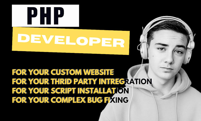 Gig Preview - Develop full stack custom web apps as a professional PHP developer