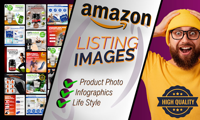 Gig Preview - Design images for amazon listings, as well as content and product photo editing