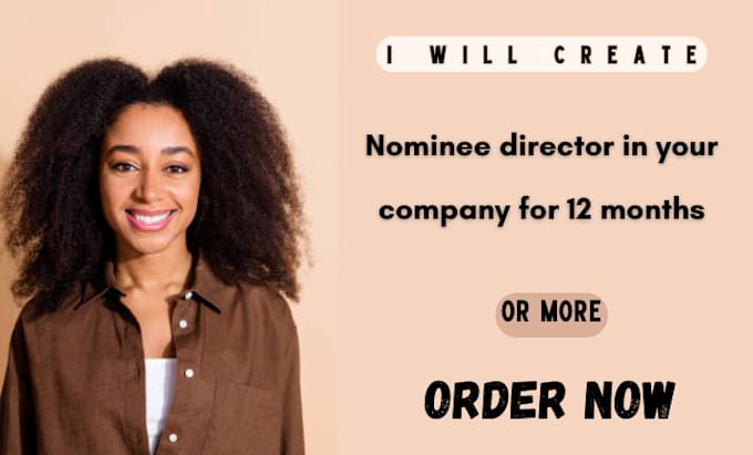 Gig Preview - Be a certified nominee director in your company for 12 months or more