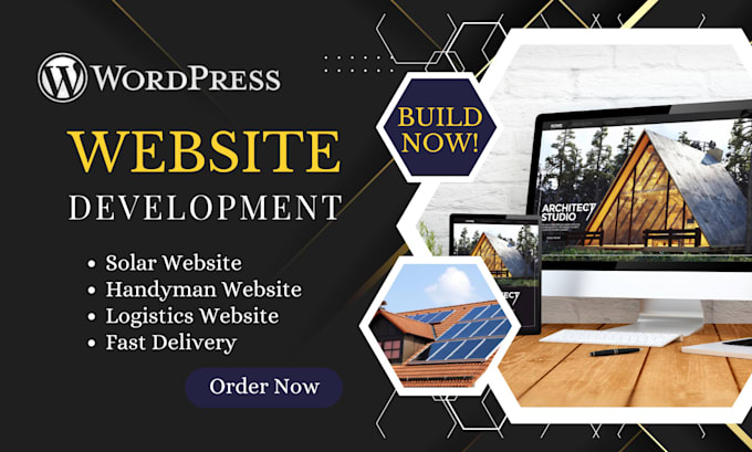 Gig Preview - Design responsive solar, handyman, logistics, hvac website, wordpress website