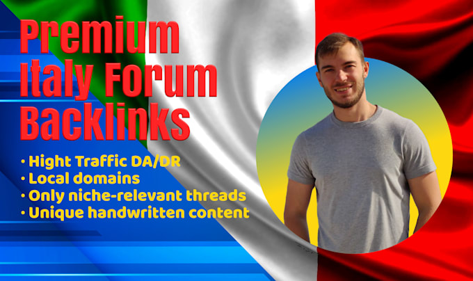 Gig Preview - Do italy forum backlinks with manually forum posting