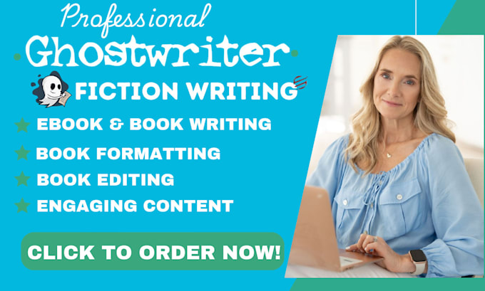 Gig Preview - Your best fiction ghostwriter ebook writer ebook ghostwriter book writer