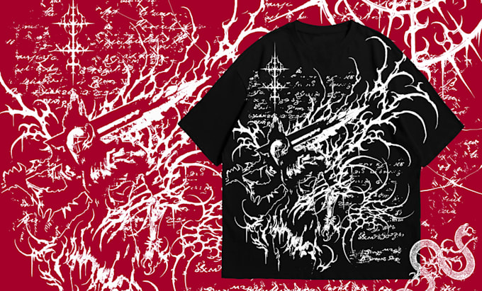 Gig Preview - Create hand drawn grunge cybersigilsm design for merchandise